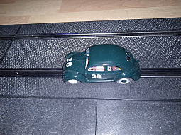 Slotcars66 Volkswagen Beetle 1/32nd scale scratch built slot car green #36 